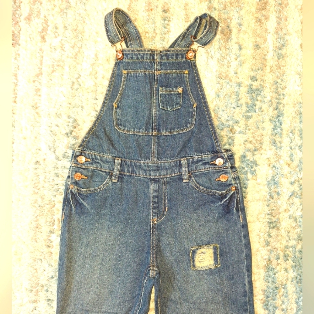 Jordache Blue Jean Overalls sz Large EUC